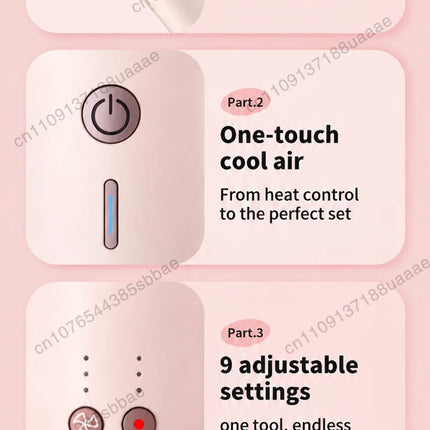 6-in-1 multifunction hair dryer, 110,000 RPM high-speed hair care ionic hair dryer quick drying, automatic curling styling tool