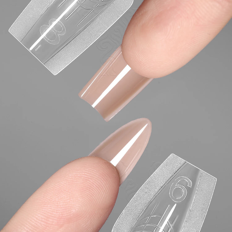 Original YOKEFELLOW Sandwich Dual Nail Form Short Stiletto Nail Extension Form 240pcs Top Form Bottom Form For Quick Nail Extensions IM222