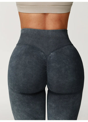Yoga Pants Impact Leggings Women Seamless Sports Yoga Pant High Waist Ribbed Gym Clothes Fitness Workout Wear Scrunch Bum Tights PlatiNum