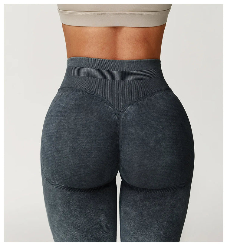 Yoga Pants Impact Leggings Women Seamless Sports Yoga Pant High Waist Ribbed Gym Clothes Fitness Workout Wear Scrunch Bum Tights PlatiNum