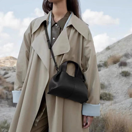 Borsa Hobo da Donna, in Morbida Pelle Martellata con Manico Superiore e Tracolla Regolabile per Lavoro, Viaggi e Outfit Quotidiani