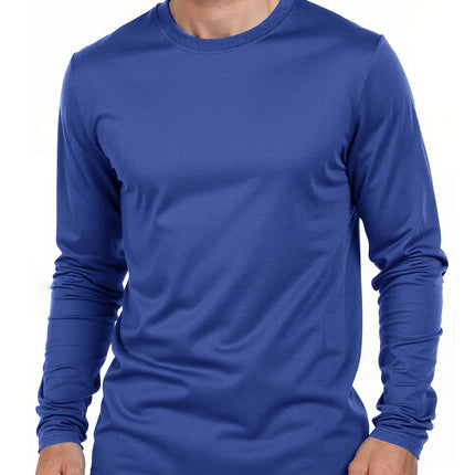 Spring Autumn Men‘s T-shirts Long Sleeve Casual Tops Solid Color High Quality Male T-Shirt Classic Men Clothing PlatiNum