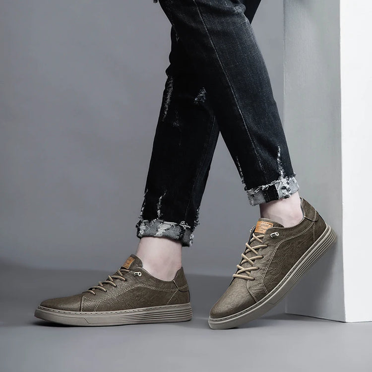 Italian Brand Black Genuine Leather Oxford Shoes UNISEX Casual Shoes Lace Up Flat Sneakers  Luxury Shoes for Men Big Size: 36-47