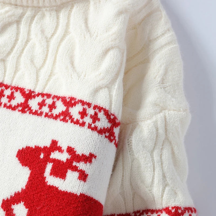 Winter Luxury Cashmere Sweater 2024 New Fall Men Thick Warm Mens Sweaters With Deer Korean Harajuku Christmas Jumper