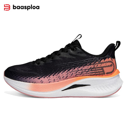 Baasploa Running Shoes Men Carbon Plate Professional Cushioning Anti-slip Sneaker Female Casual Breathable Jogging Sports Shoes PlatiNum