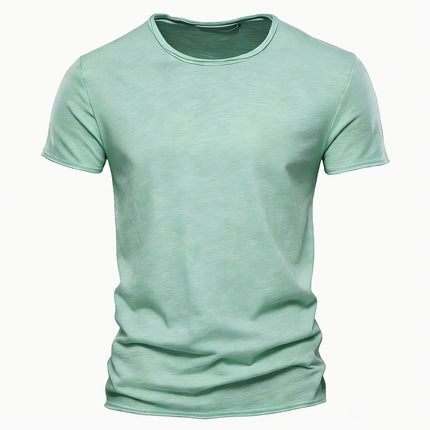 Men's 100% Cotton T-Shirt Soft Casual Fitness Summer Thin T-Shirts Men's Home Wear O-Neck Short Sleeve Solid T-Shirt for Men
