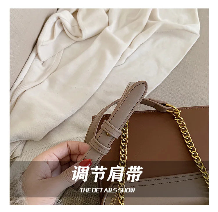 CGCBAG Luxury Brand Women Handbag 2024 New Retro Bee Female Shoulder Bag Simple High Quality Leather Designer Crossbody Bags PlatiNum