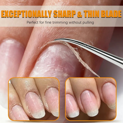 1Pcs Professional Stainless Steel Cuticle Scissors Extra Fine Curved Blade Manicure Scissors For Nail Eyelash Eyebrow Trimming Beauty Tools 2028