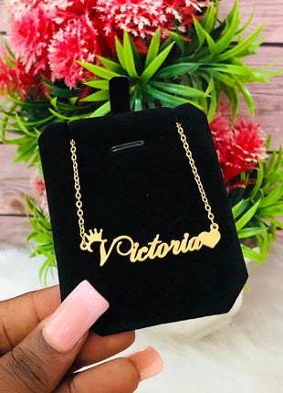 Collana con ciondolo personalizzato di grandi dimensioni, catena cubana spessa, collana con nome di personalizzazione hip-hop, gioielli di moda PlatiNum