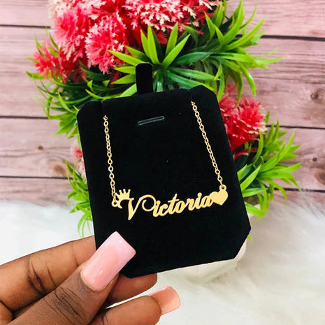 Collana con ciondolo personalizzato di grandi dimensioni, catena cubana spessa, collana con nome di personalizzazione hip-hop, gioielli di moda PlatiNum