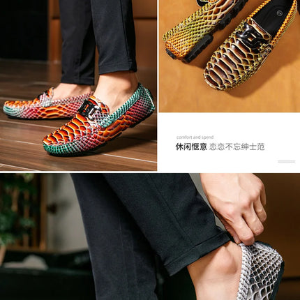 Mocassini in Pelle da Uomo 39-46, Scarpe Eleganti per Matrimoni e Feste, Calzature di Alta Qualità, Mocassini Slip-on di Lusso per Uomo
