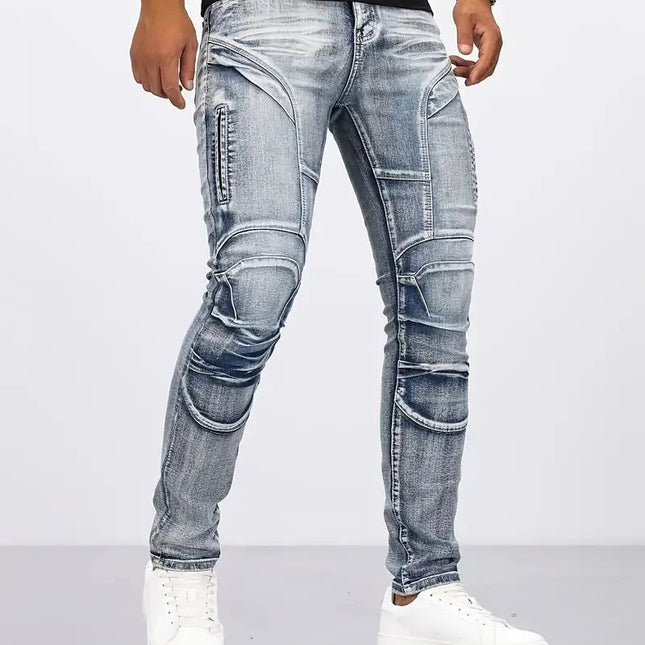 2025 New Motopants leisure motorcycle jeans riding trousers off-road motocross riding pants zipper design Multiple pockets PlatiNum