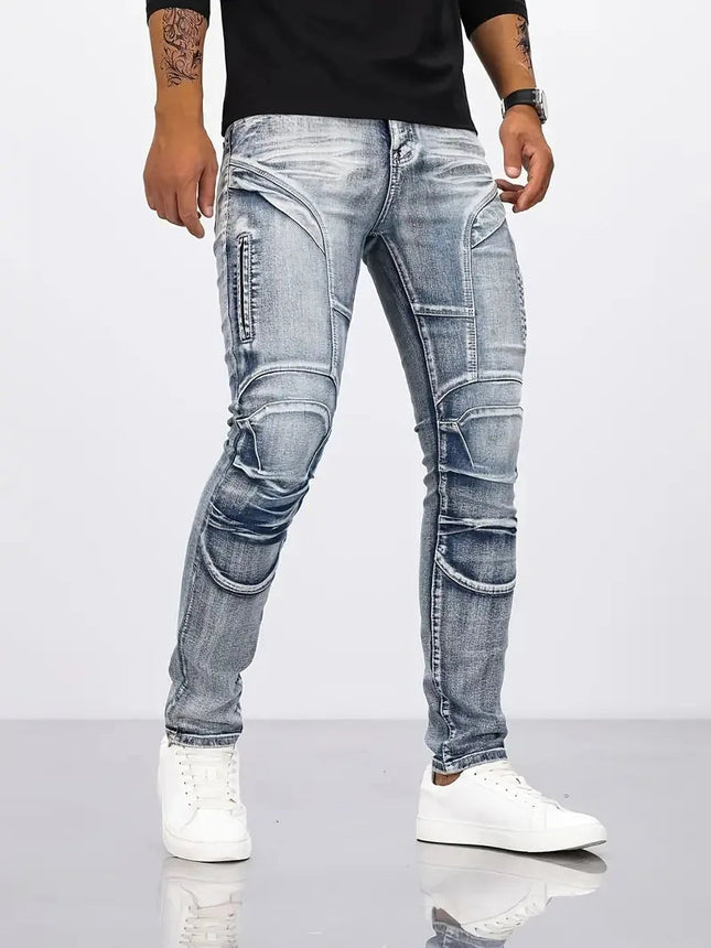 2025 New Motopants leisure motorcycle jeans riding trousers off-road motocross riding pants zipper design Multiple pockets PlatiNum