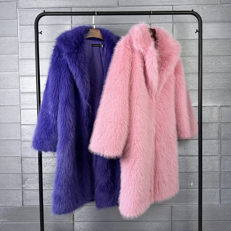 ZADORIN 2026 New Elegant Long Thick Warm Fluffy Faux Fur Coat Woman Winter Clothes Faux Fur Coats Jackets for Woman Outerwears