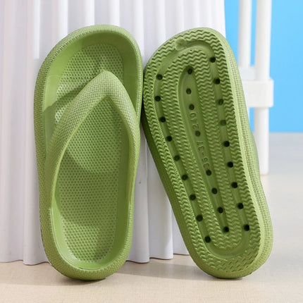 Infradito con plateau con suola morbida Donna 2025 Pantofole da spiaggia estive antiscivolo con nuvola Sandali da bagno con punta a clip con suola spessa da donna