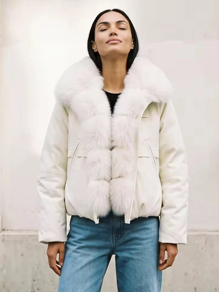ZADORIN 2026 Detachable Faux Fur Collar Short Parka Winter Jackets Women Elegant Loose Cotton Padded Outerwear Warm Women Coats