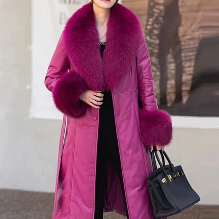 Luxury 2025 Real Fox Fur Collar And Cuffs Set for Women Winter Neck Warmer Fashion Scarf ShawlS Wrap Combo Large Size Furry Fur