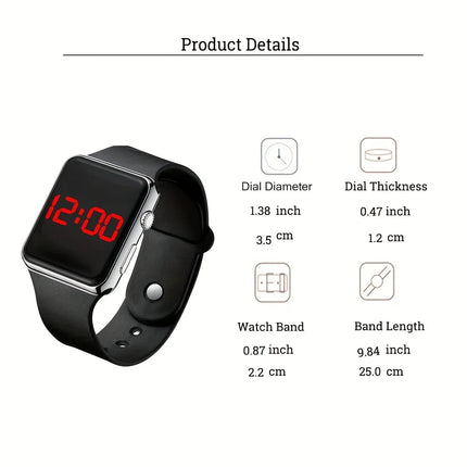 2 pezzi orologio per coppie display a LED orologio elettronico sportivo orologio da polso digitale in silicone per donna uomo regalo di San Valentino per lei platinumshop