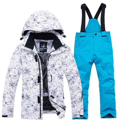 Cheaper, Children's Snow Suit, Snowboard Clothing Sets, Outdoor Wear, Ski Coat and Strap Pant, Kids Costumes, Boy‘s and Girl's