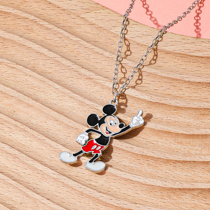 Gioielli Disney minimalisti - Collana con ciondoli smaltati di Topolino da indossare ogni giorno PlatiNum