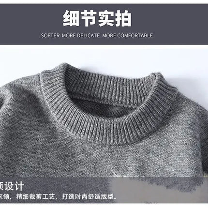 Winter Men Streetwear O-neck Knitted Pullovers Outwear Casual Sweaters New Fashion Man Loose Pullovers Sweaters Male Clothing