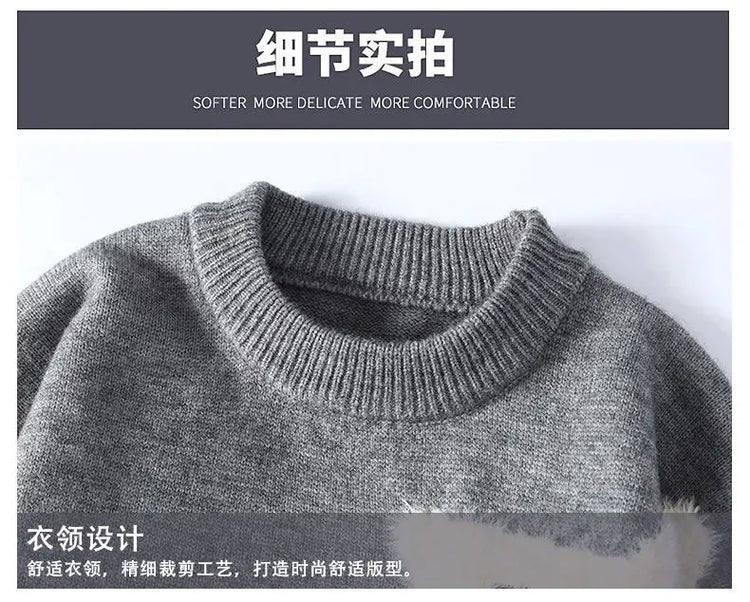 Winter Men Streetwear O-neck Knitted Pullovers Outwear Casual Sweaters New Fashion Man Loose Pullovers Sweaters Male Clothing