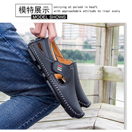 Nuovo 2023 estate scarpe in pelle traspirante uomo mocassini Casual Design di marca appartamenti da uomo fatti a mano mocassini in morbida pelle scarpe da barca