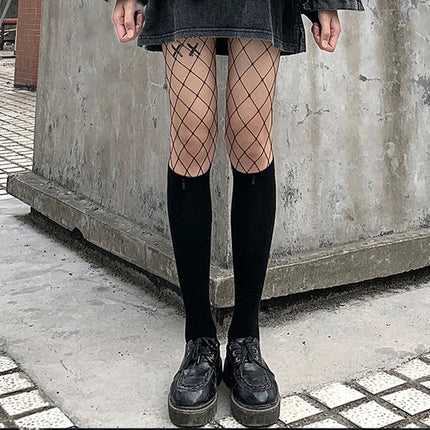 Sexy women's long mesh knit nylon tights thin body stockings perfect legs fishnet hollow high waist leggings socks