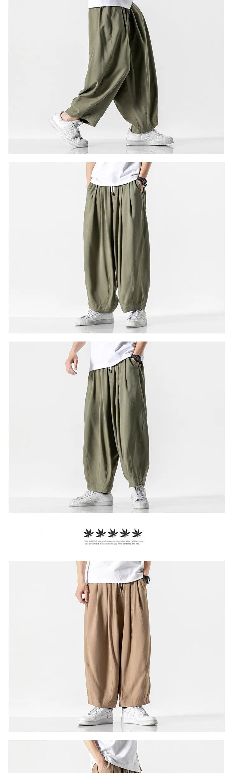 Pantaloni a Gamba Larga da Uomo Oversize Comodi Stile Harajuku Jogger Casual Moda Larga Elastico in Vita Streetwear