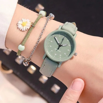 YIKAZE orologio da donna cinturino in pelle PU orologi al quarzo da donna orologio da polso da donna con quadrante rotondo impermeabile orologio da polso da donna platinumshop