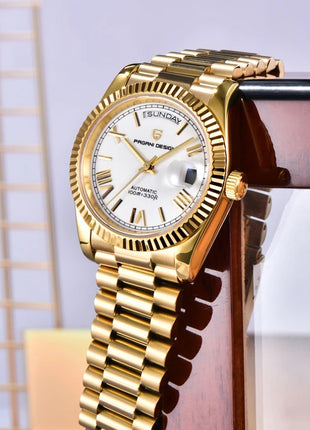 PAGANI DESIGN Nuovo Orologio da Uomo DD36 in Oro, Orologio Automatico di Lusso con Vetro Zaffiro AR, Orologio da Polso Meccanico con Movimento ST16