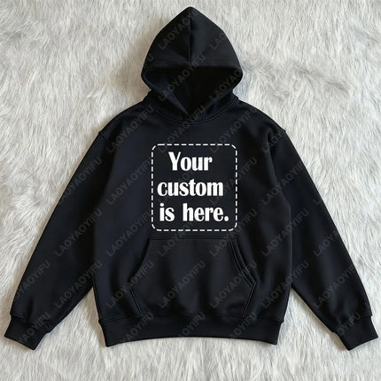 2026 Student Casual Custom Printed Text DIY Hoodie Customized Personalized Hoody Custom Hoodies Text Sweatshirt Clothes