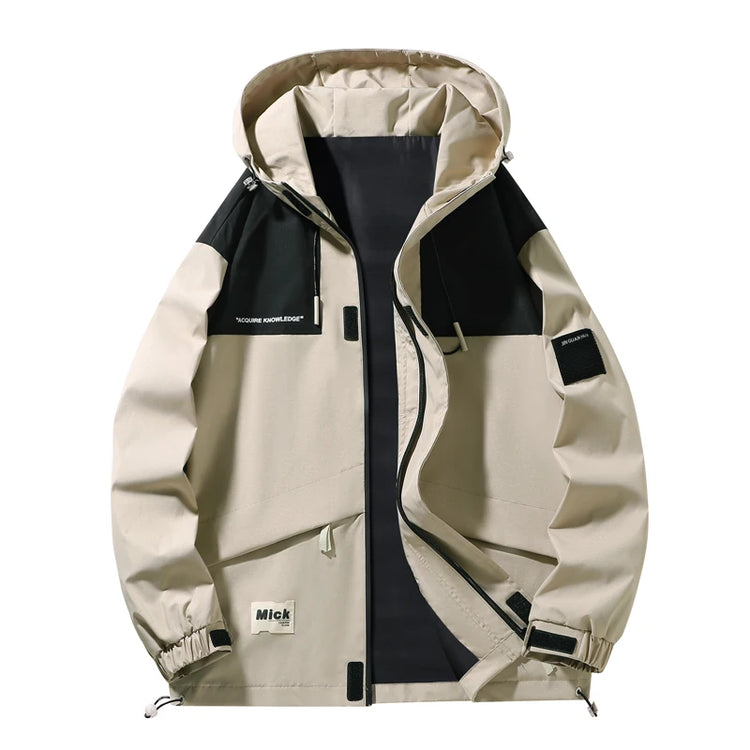 Plus Size Male Waterproof Windproof Hooded Jacket Autumn Winter New Fashion Men Casual Loose Fleece Thick Warm High Quality Coat