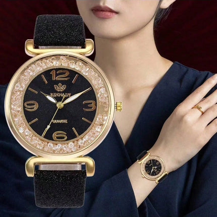 Orologio da donna di marca di lusso Orologio da polso al quarzo da donna con cassa rotonda Orologi da donna Orologio da festival Regalo di San Valentino platinumshop