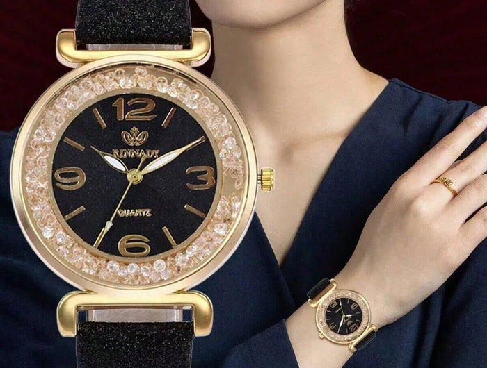 Orologio da donna di marca di lusso Orologio da polso al quarzo da donna con cassa rotonda Orologi da donna Orologio da festival Regalo di San Valentino platinumshop