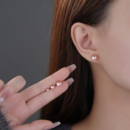 Orecchini a Perno con Perle Naturali d'Acqua Dolce per Donne, Argento Sterling 925, Gioielli Semplici e Colorati con Perle Selezionate a Mano platinumshop