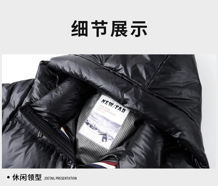 New arrival winter jacket 90% white duck down jackets men,mens thicken warm parkas winter down coat,autumn hooded parkas men