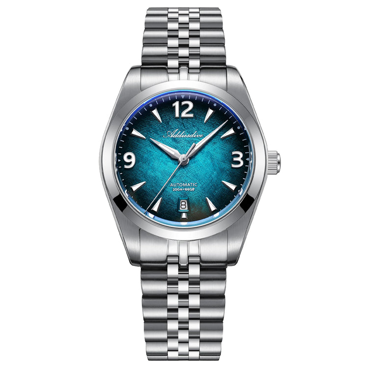 ADDIESDIVE Watch Sapphire New AD2560 Men Automatic Watches 8215 Mechanical Purple Dial Luminous Waterproof 200m Dive Wristwatch