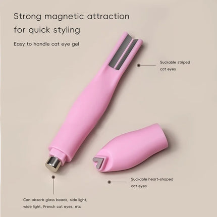 3 in 1 Cat Eye Nail Magnetic Stick Love Heart Snake Pattern French Cat Eye Nail Magnet UV Gel Polish Effect Manicure Design Tool