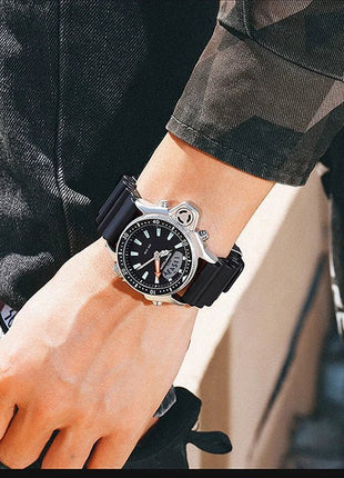 SANDA Sport orologio digitale al quarzo da uomo orologi subacquei creativi orologio da uomo con allarme impermeabile orologio con doppio Display Relogio Masculino platinumshop