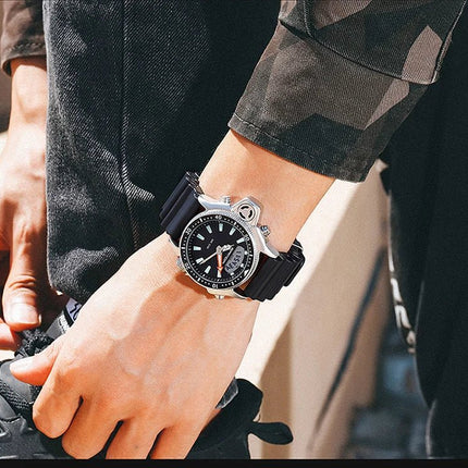 SANDA Sport orologio digitale al quarzo da uomo orologi subacquei creativi orologio da uomo con allarme impermeabile orologio con doppio Display Relogio Masculino platinumshop