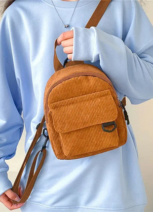 Mini Backpack Square Bag Korean Version Fashionable Sweet Shoulder Bag Female's Schoolbag Stylish  Simple Crossbody Bag Casual PlatiNum