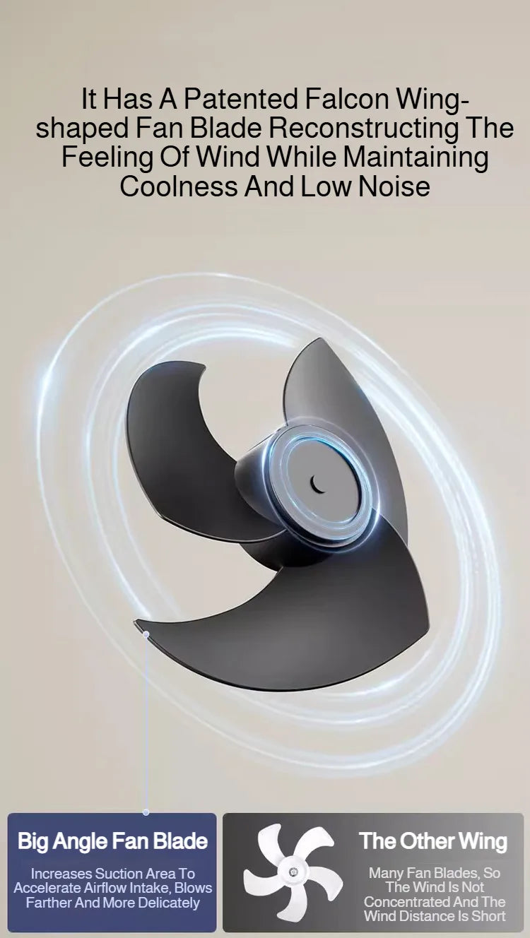Ventilatore intelligente regolabile con 3 impostazioni di velocità Circolatore d'aria a basso rumore e ventilatore a torre Vento silenzioso e potente Ideale per il raffreddamento domestico