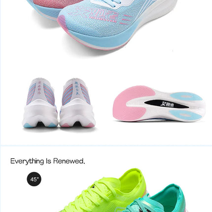 IRUNSVAN Christmas Limited Edition FullLength Carbon Plate Running Shoes TwoToneUnisex Ultrallightweight  Comfortable 24025 PlatiNum