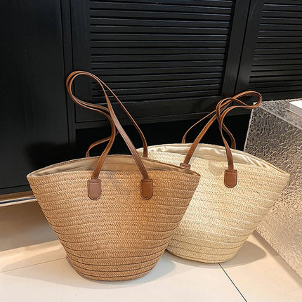Women's Large Capacity Crossbody Bag Summer Woven Straw Bag Fashion Female Luxury Designer Beach Bag Bali Shopper Bag