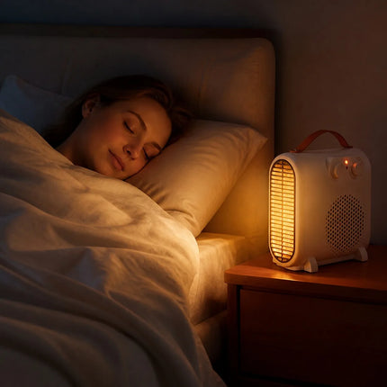 2000W Portable Ceramic Heater with Adjustable Thermostat, 3 Operating Modes and Anti-Tipping Protection, Silent Electric Heater for Home and Office