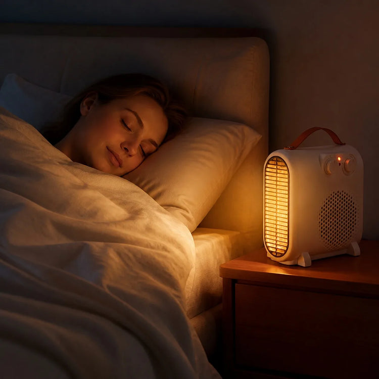 2000W Portable Ceramic Heater with Adjustable Thermostat, 3 Operating Modes and Anti-Tipping Protection, Silent Electric Heater for Home and Office