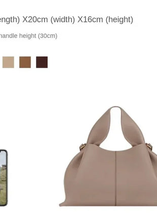 Borsa a Tracolla di Lusso da Donna Designer Autunno/Inverno 2025 – Con Motivo Lychee e Dettaglio a Nuvola sulle Spalle