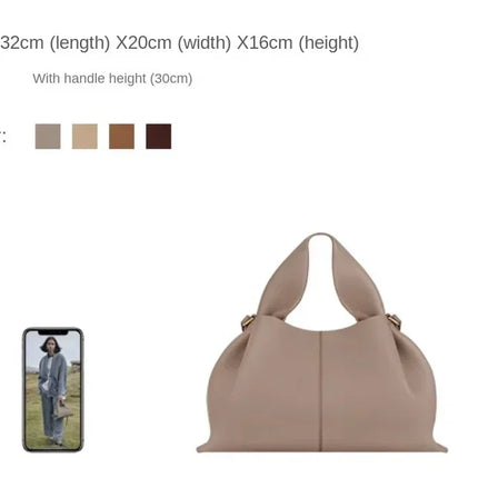 Borsa a Tracolla di Lusso da Donna Designer Autunno/Inverno 2025 – Con Motivo Lychee e Dettaglio a Nuvola sulle Spalle