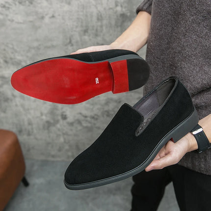 Scarpe primaverili in pelle scamosciata di marca di design italiano di lusso primaverile Scarpe eleganti da ufficio per uomo Mocassini da discoteca marroni da uomo